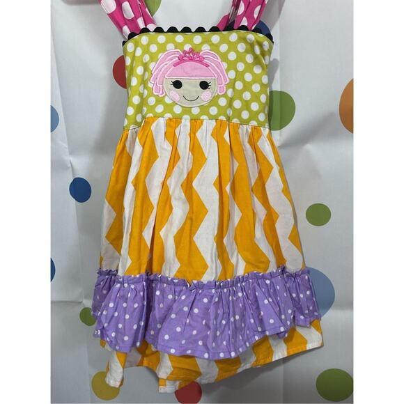 Multi Patterned Multi Color Girls Size 8 Sundress Wrap Style Open Back 🌸🌿 - Picture 10 of 12